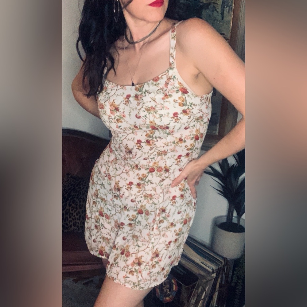 Vintage Judy’s Floral Cream & Rust Sundress